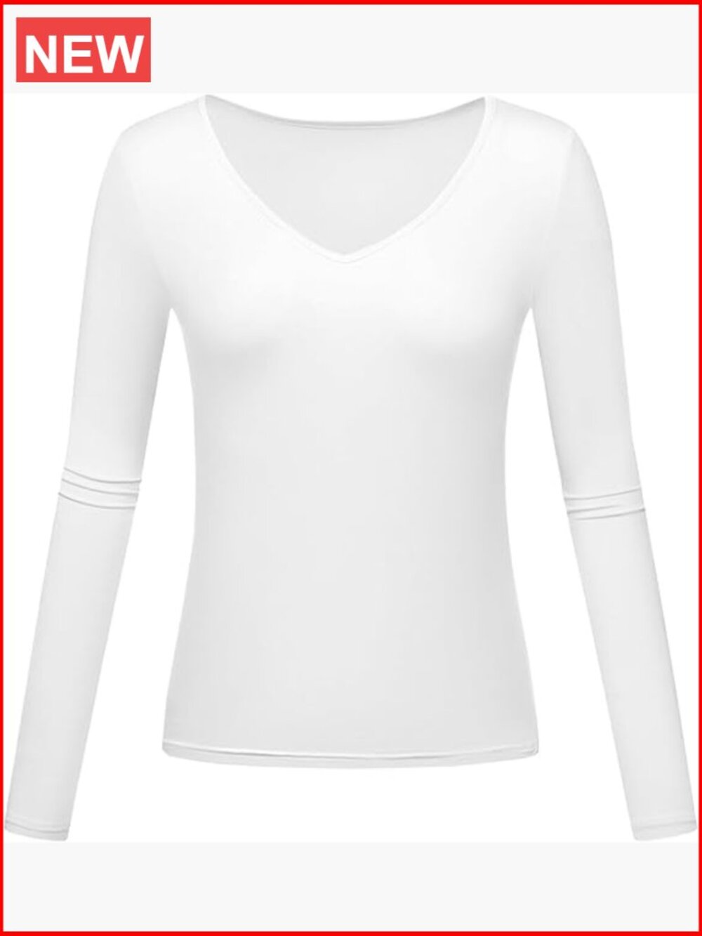 Rayon Blend Long Sleeve V-Neck Top Regular Fit Lightweight